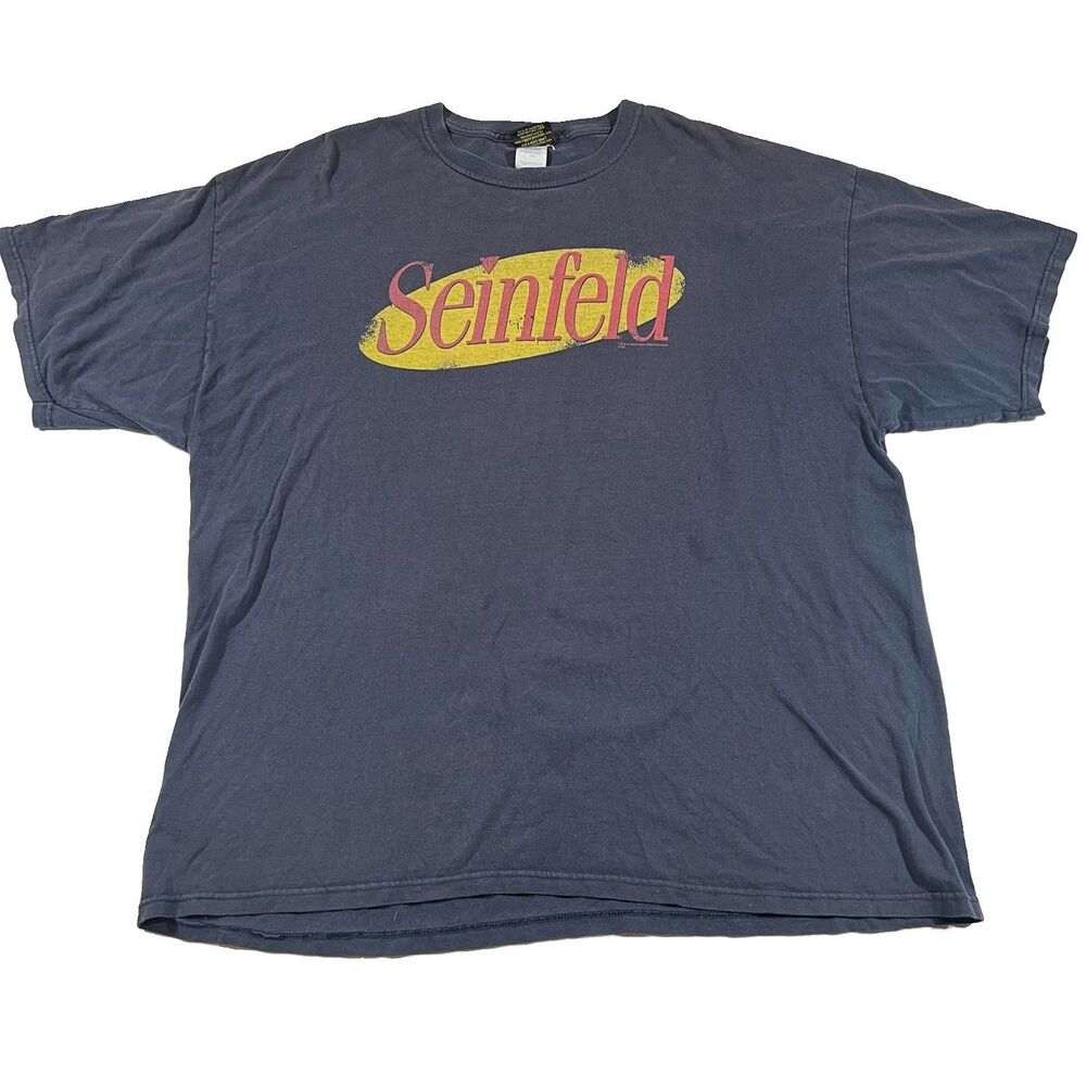 Vintage Seinfeld Logo T-Shirt Castle Rock Made in Mexico Distressed Size XXL